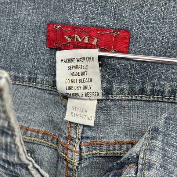 YMI Micro Mini Y2K Skirt SZ 13 Blue Women's VTG Distressed Streetwear Gyaru NEW - Picture 7 of 9